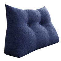 KEILKISSEN für Bett Leinenlook Blau 80 cm - Blau, Textil (50/80cm) - Vercart