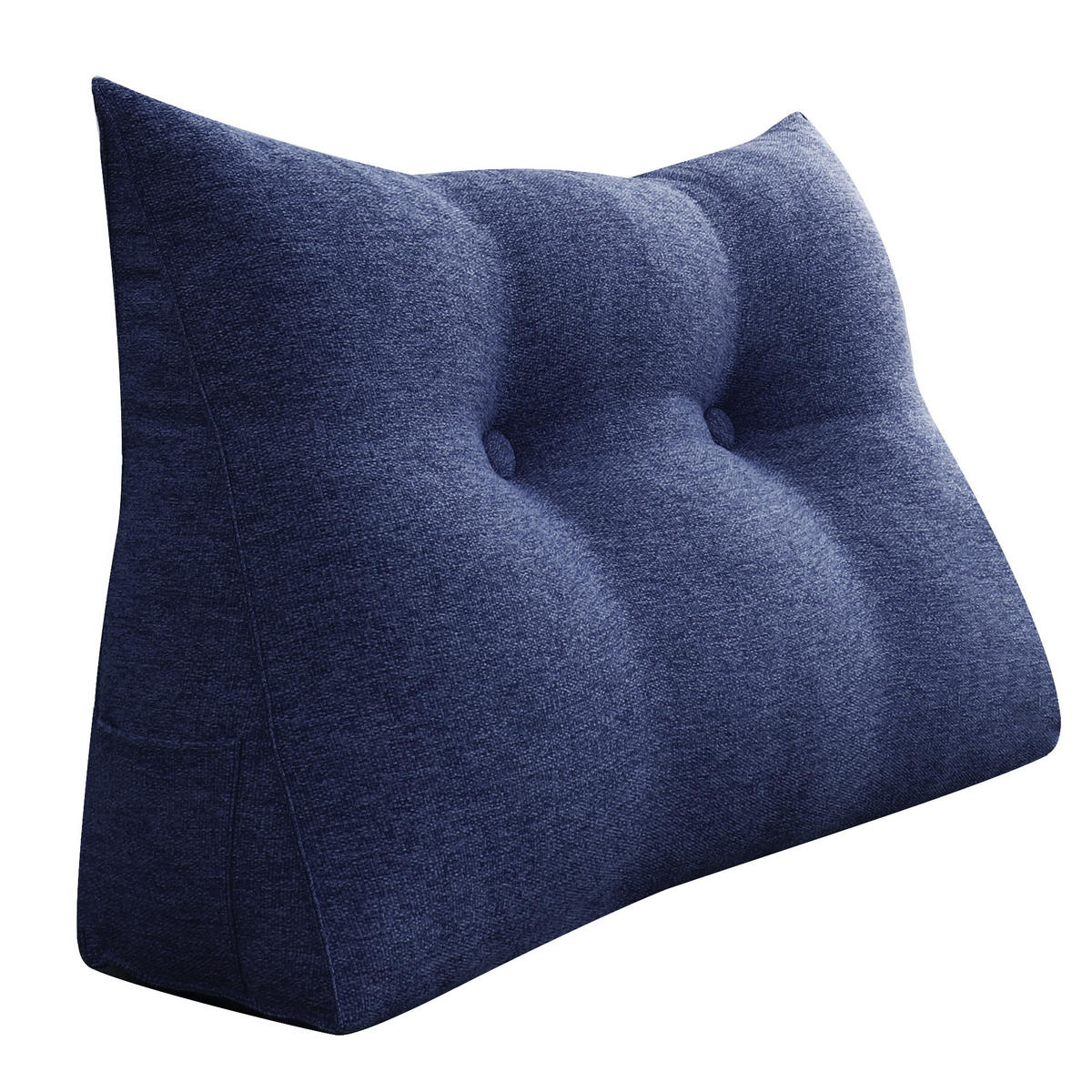 KEILKISSEN für Bett Leinenlook Blau 80 cm - Blau, Textil (50/80cm) - Vercart