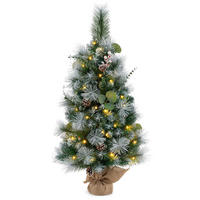 WEIHNACHTSBAUM Tisch Tannenform mit Beleuchtung 90 cm grün - Grün, Kunststoff (90cm) - COSTWAY