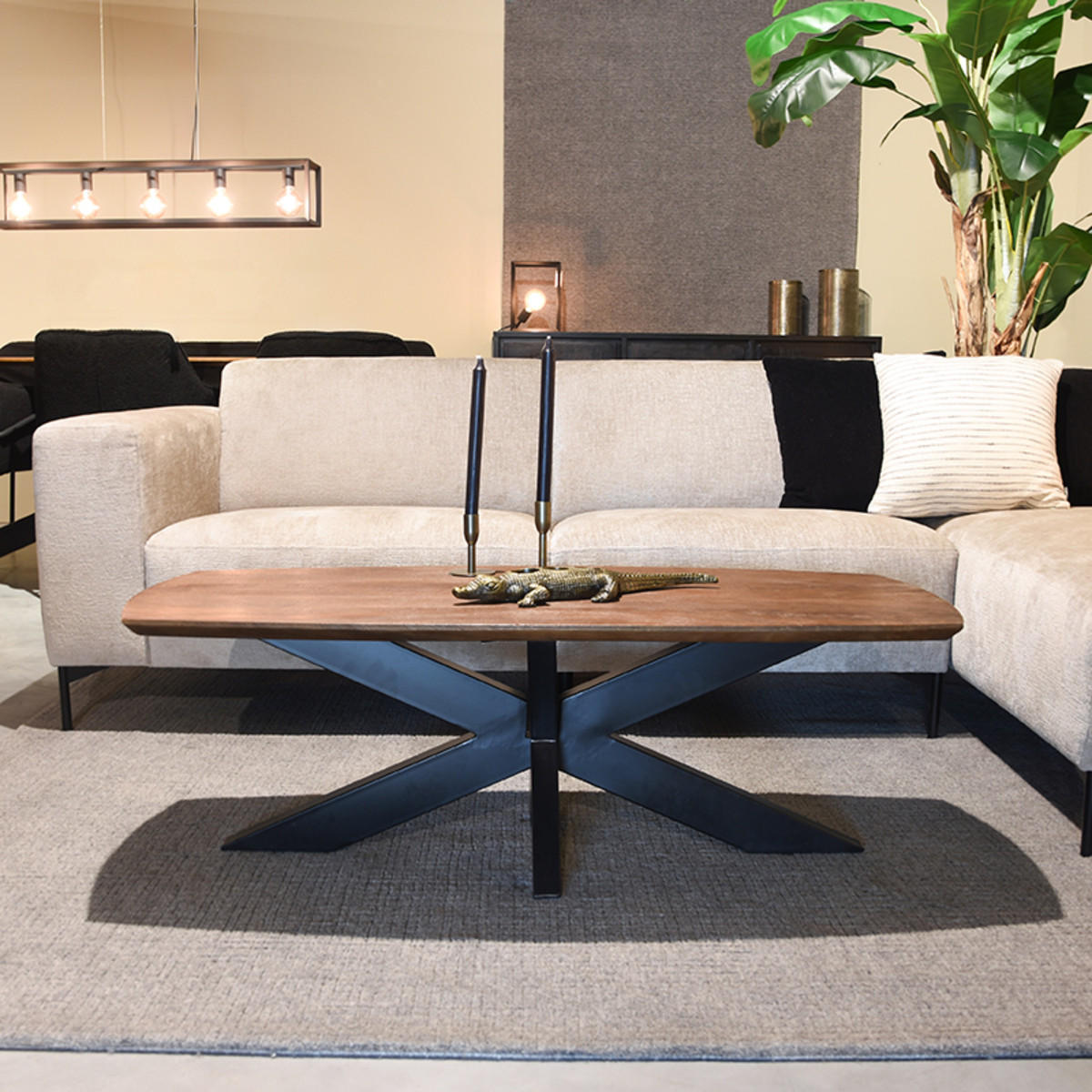 COUCHTISCH Zane Braun 65/120/40 cm - Braun, Holz (65/120/40cm) - LABEL51
