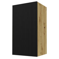 HÄNGESCHRANK Lamello W2/40 Schwarz Matt / Eiche Artisan 40 / 32,5 / 72cm - Eichefarben/Schwarz, Holz/Holzwerkstoff (40/72/32.5cm) - Feldmann-Wohnen