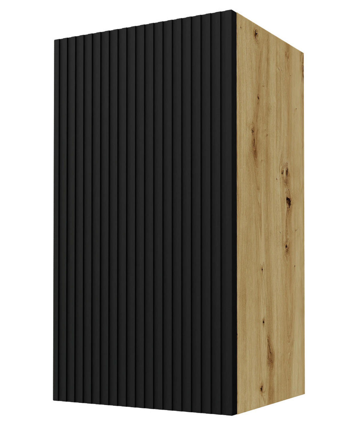 HÄNGESCHRANK Lamello W2/40 Schwarz Matt / Eiche Artisan 40 / 32,5 / 72cm - Eichefarben/Schwarz, Holz/Holzwerkstoff (40/72/32.5cm) - Feldmann-Wohnen