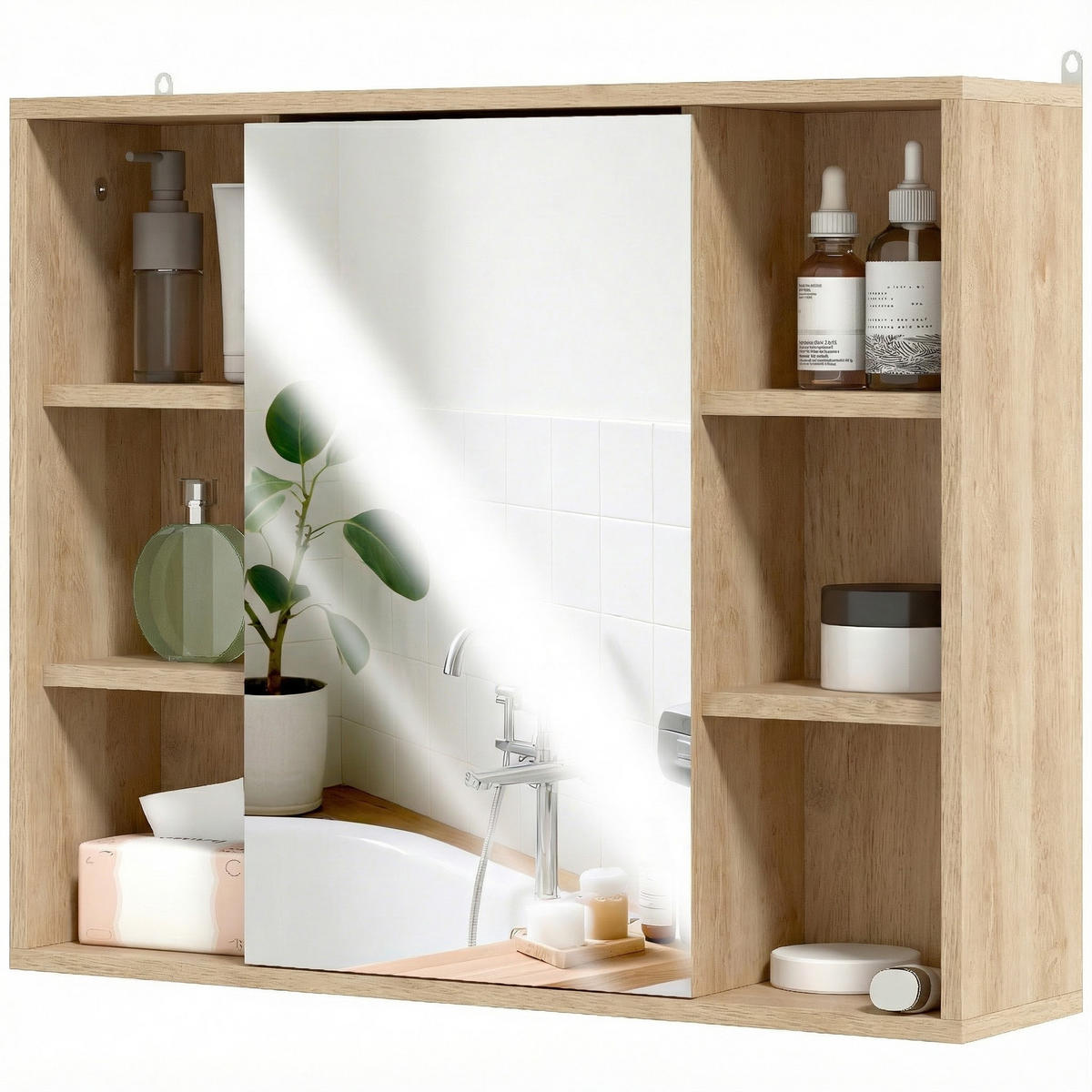 SPIEGELSCHRANK Naturfarben - Naturfarben, Holz (60/49.4/14.5cm)