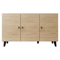 KOMMODE Vurkizo 150 3D - Eichefarben/Schwarz, Holzwerkstoff/Kunststoff (151/90/40cm) - MIRJAN24