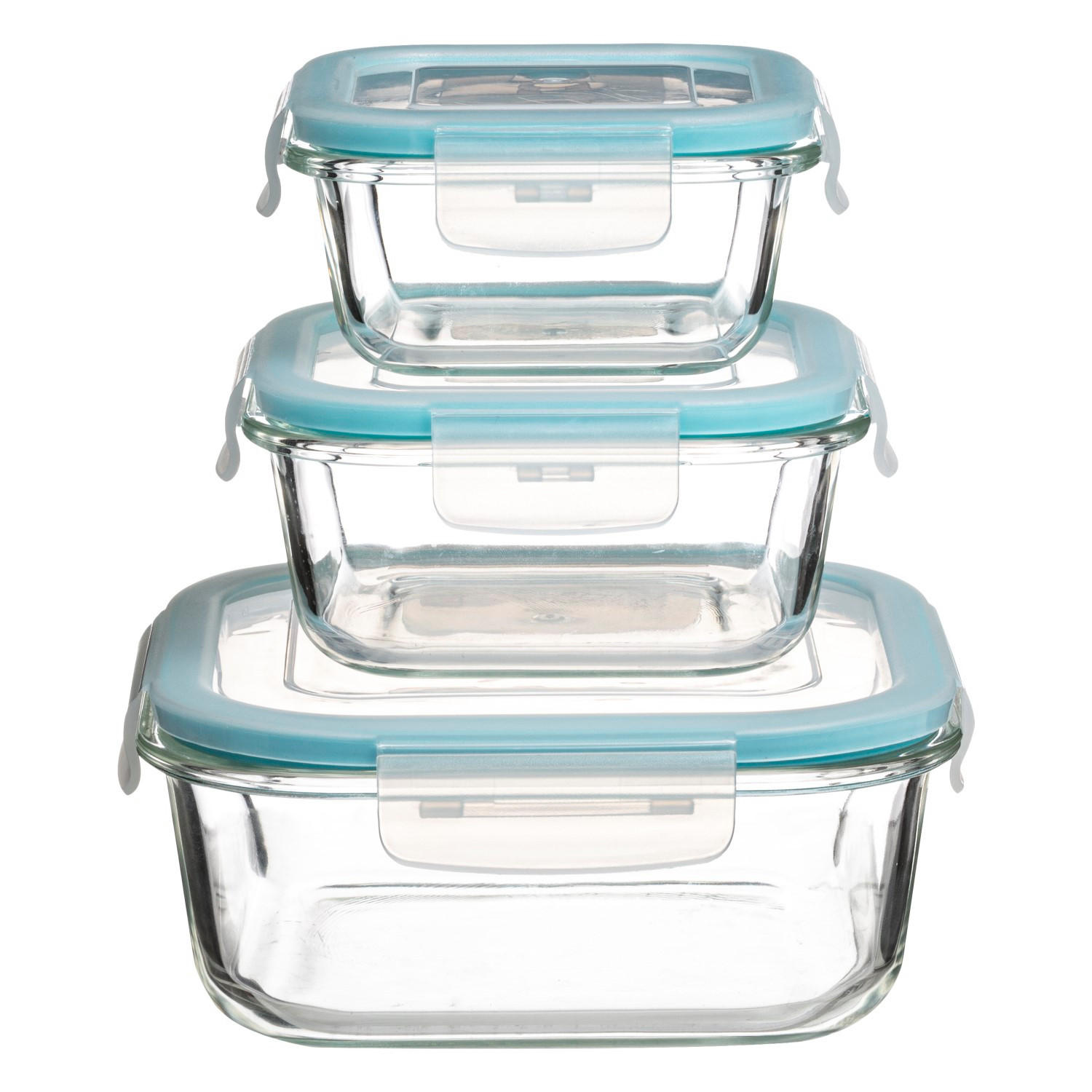 LEBENSMITTELAUFBEWAHRUNGSBEHÄLTER aus Glas 18,5/18,5/7,8 cm - Transparent, Glas (18.5/7.8/18.5cm) - 5five Simply Smart