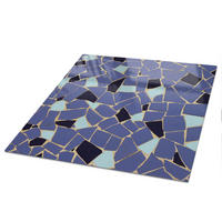 TISCHPLATTE 50x50 cm – Buntes Muster - Creme, Glas (50/50/0.4cm) - Wallfluent