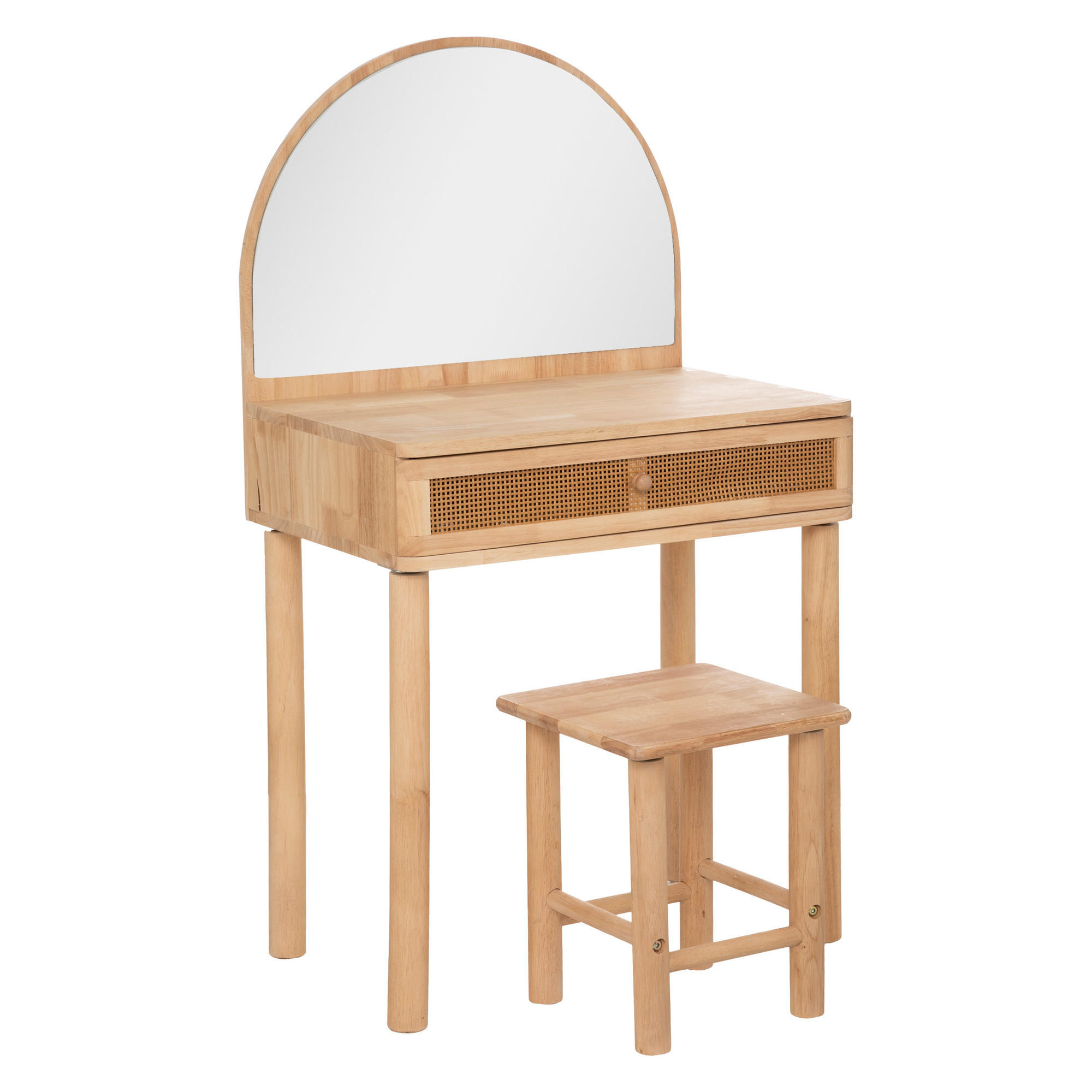 SCHMINKTISCH für Mädchen Campagne 55/35/100 cm - Braun, Holz (35/100/55cm) - Atmosphera for kids