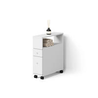 BADSCHRANK Fucino Weiß 18 x 61.6 cm mit 2 Schubladen - Weiß, Holzwerkstoff (18/61.6/53cm) - Livinity®