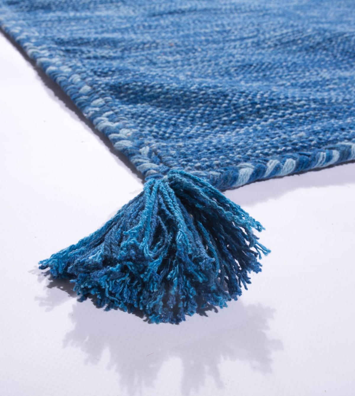 NATURFASERTEPPICH 80/150 cm Kilim 210 - Blau, Naturmaterialien (80/150cm) - Paco Home