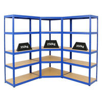 ECKREGAL Elephant 2er-Set mit Schwerlastregal Slim Elephant Fachlast 250 kg Blau - Blau, Metall (90/180/45cm) - PROREGAL