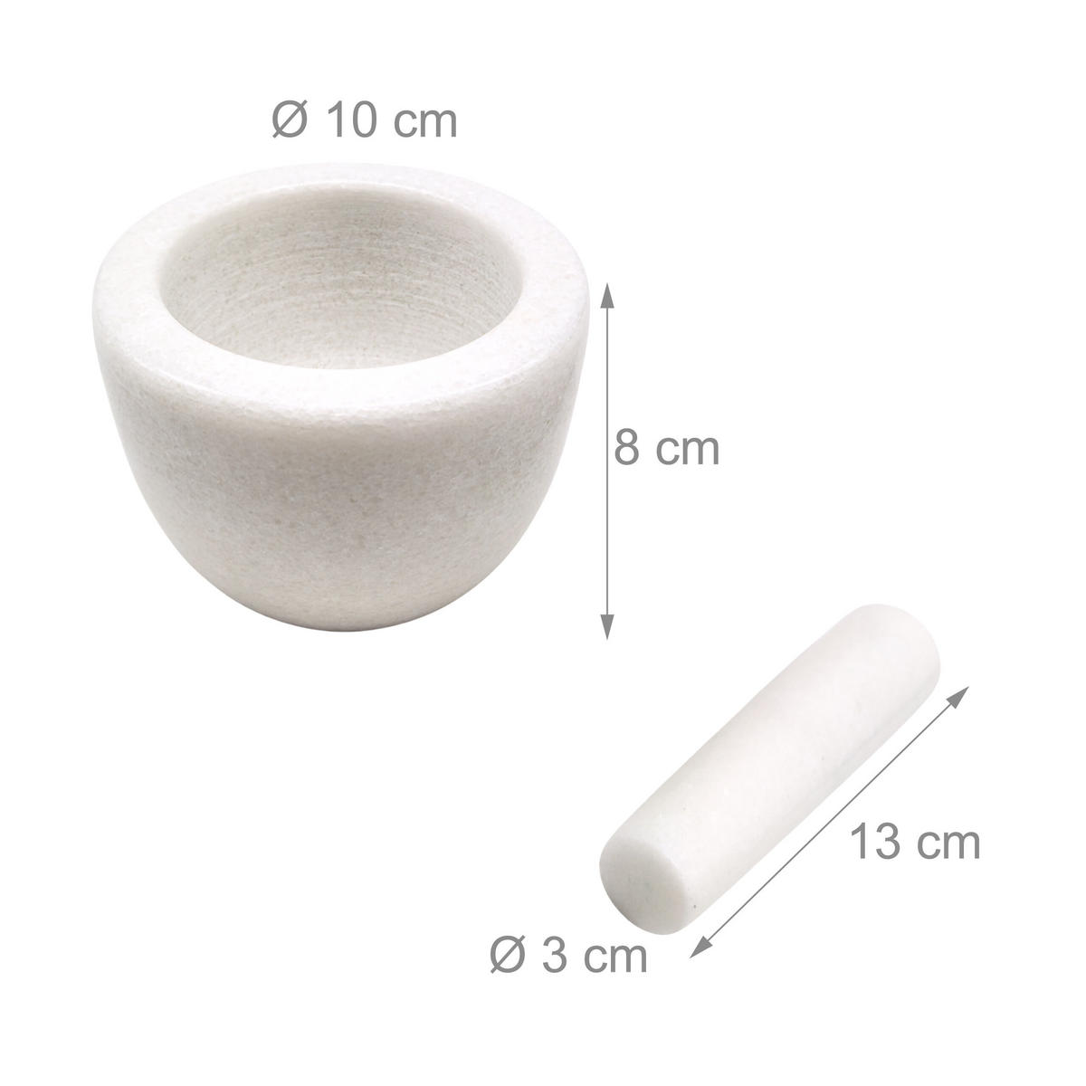 MÖRSER - Multicolor, Stein (10/8/10cm) - Relaxdays