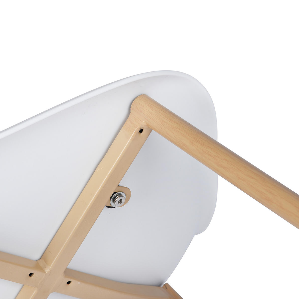 STUHL-SET 4 Stück in Eisen Kunststoff - Eichefarben/Weiß, Kunststoff/Textil (46/84/45cm) - Urban Meuble