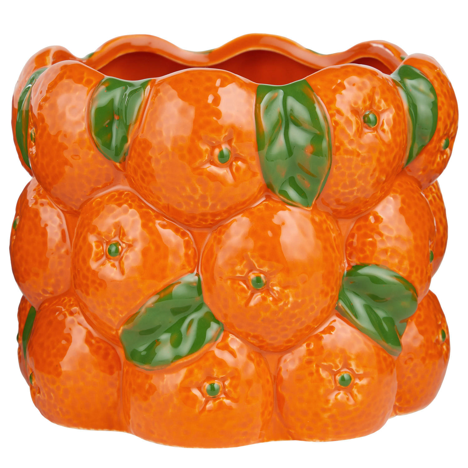 BLUMENTOPF Naranja Orange - Orange, Keramik (18cm) - Butlers