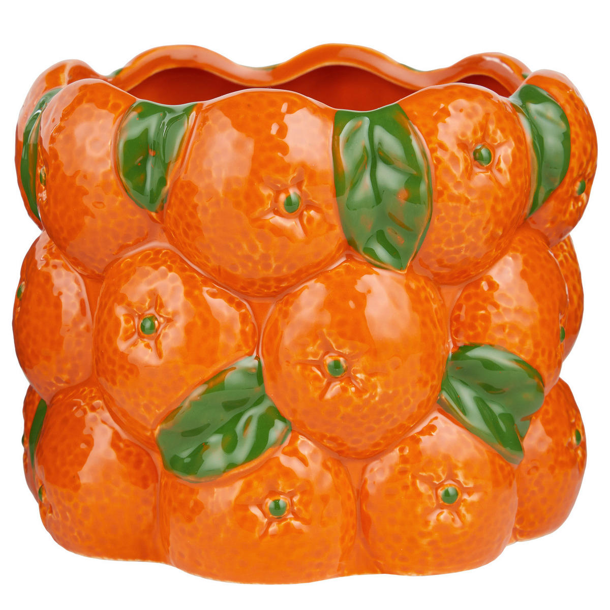 BLUMENTOPF Naranja Orange - Orange, Keramik (18cm) - Butlers