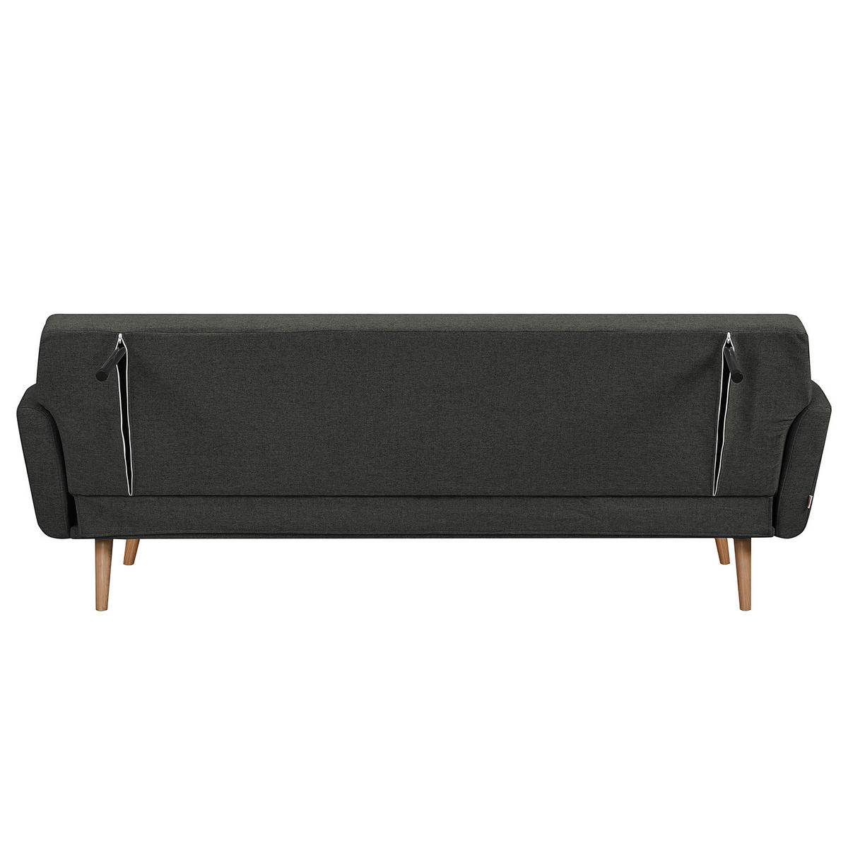 SCHLAFSOFA - Anthrazit, Holz/Birkenholz (212/79/85cm) - home24