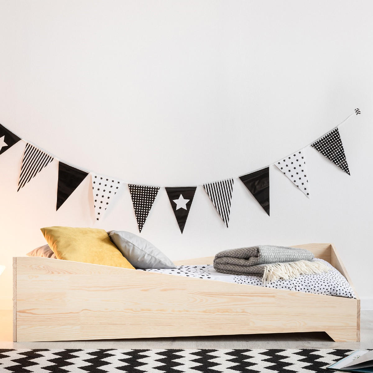 POSTEL 90/200 Solène Přírodní dřevo - hnědá, dřevo (90/200cm) - Petits-meubles