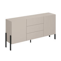 SIDEBOARD Bérénice Kaschmir und Schwarz - Beige, Holzwerkstoff (184/90/40cm) - Petits-meubles