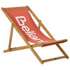 GARTENLIEGE Rot Anzio - Hellbraun/Rot, Textil (54/70/97cm) - Beliani