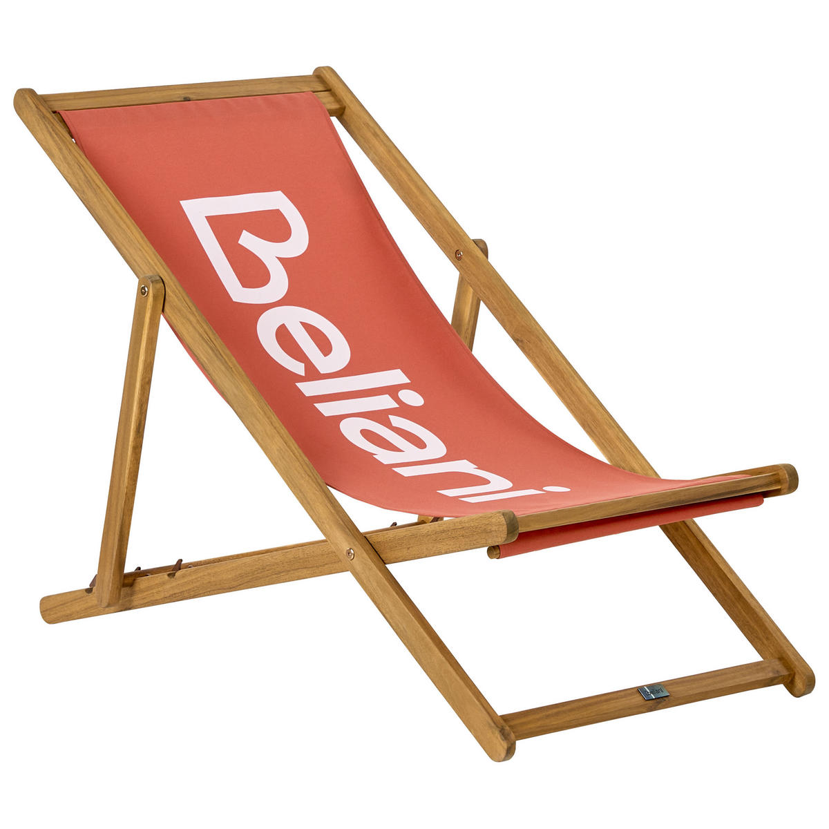GARTENLIEGE Rot Anzio - Hellbraun/Rot, Textil (54/70/97cm) - Beliani