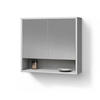 SPIEGELSCHRANK ATERNO Weiß 70 x 65 cm mit 2 Türen - Weiß, Holzwerkstoff (70/65/22.1cm) - Livinity®