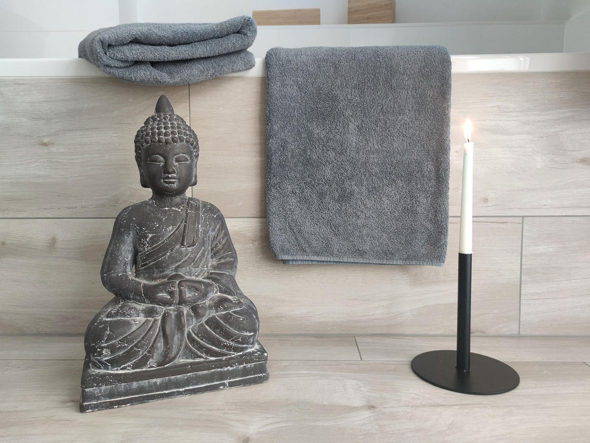 BADETUCH, 2er-Set, 100x150 cm, 100% Baumwolle, Grau - Grau, Textil (100/150cm) - Zollner