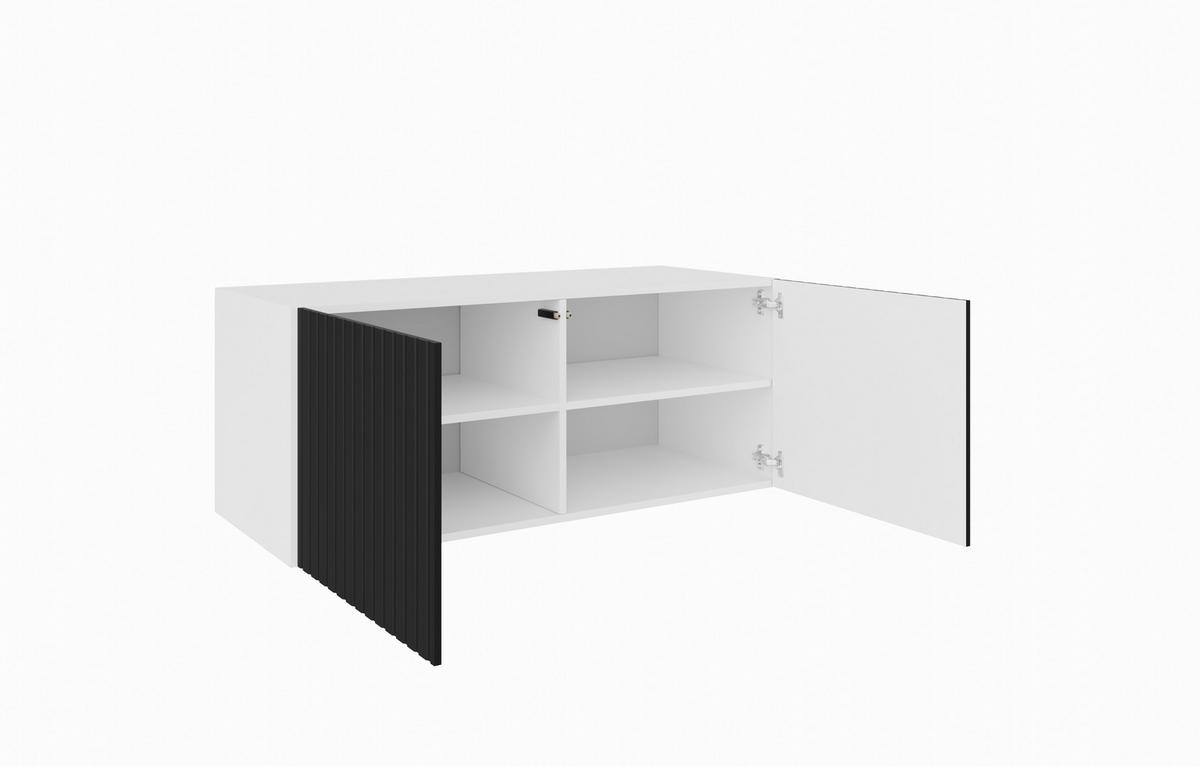 TV-SCHRANK MIO - Schwarz/Weiß, Holzwerkstoff (100/41/40cm) - Meblini