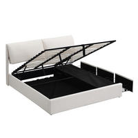 STAURAUMBETT 180/200 cm DE-00399, in Beige, 3 Schubladen - Beige, Metall (180/200cm) - ComfortXL