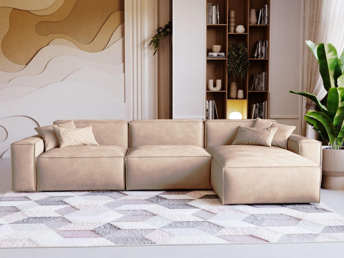 ECKSOFA Arizona Beige Rechts - Beige, Holz/Textil (265/180cm) - Graingold