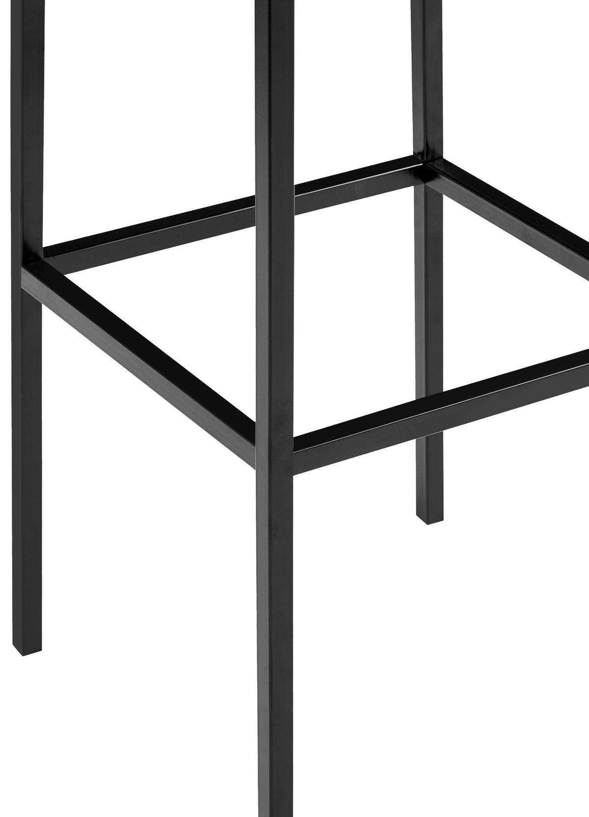 BARHOCKER 2er Set Stoff dunkelgrau - Dunkelgrau/Schwarz, Textil/Metall (37/83/37cm) - CLP