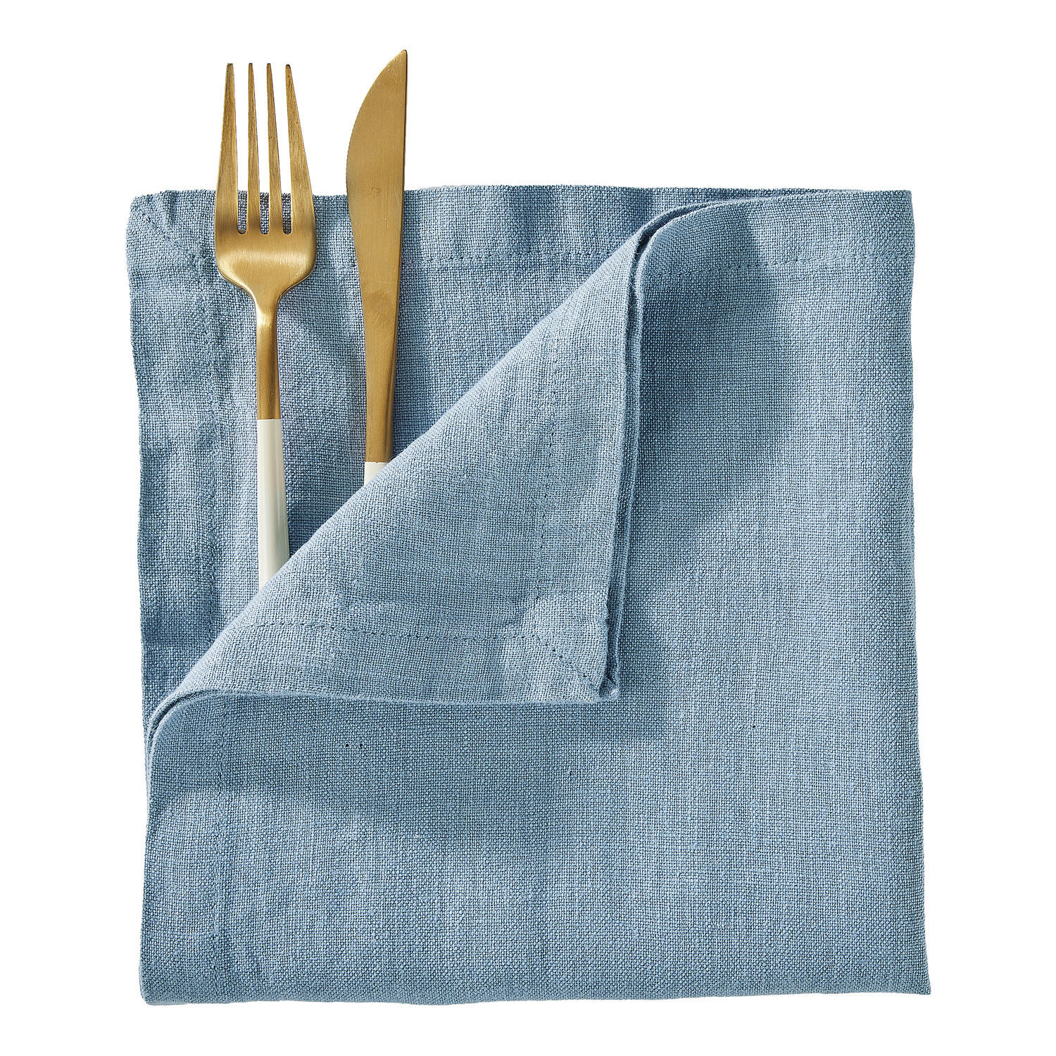 SERVIETTE Riga 42x42cm - Blau, Textil (42/42cm) - Butlers