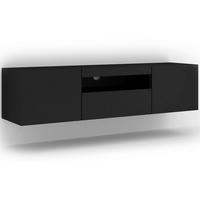 TV STOLÍK Aurus Čierna - čierna, kompozitné drevo (150/36/37cm) - Petits-meubles