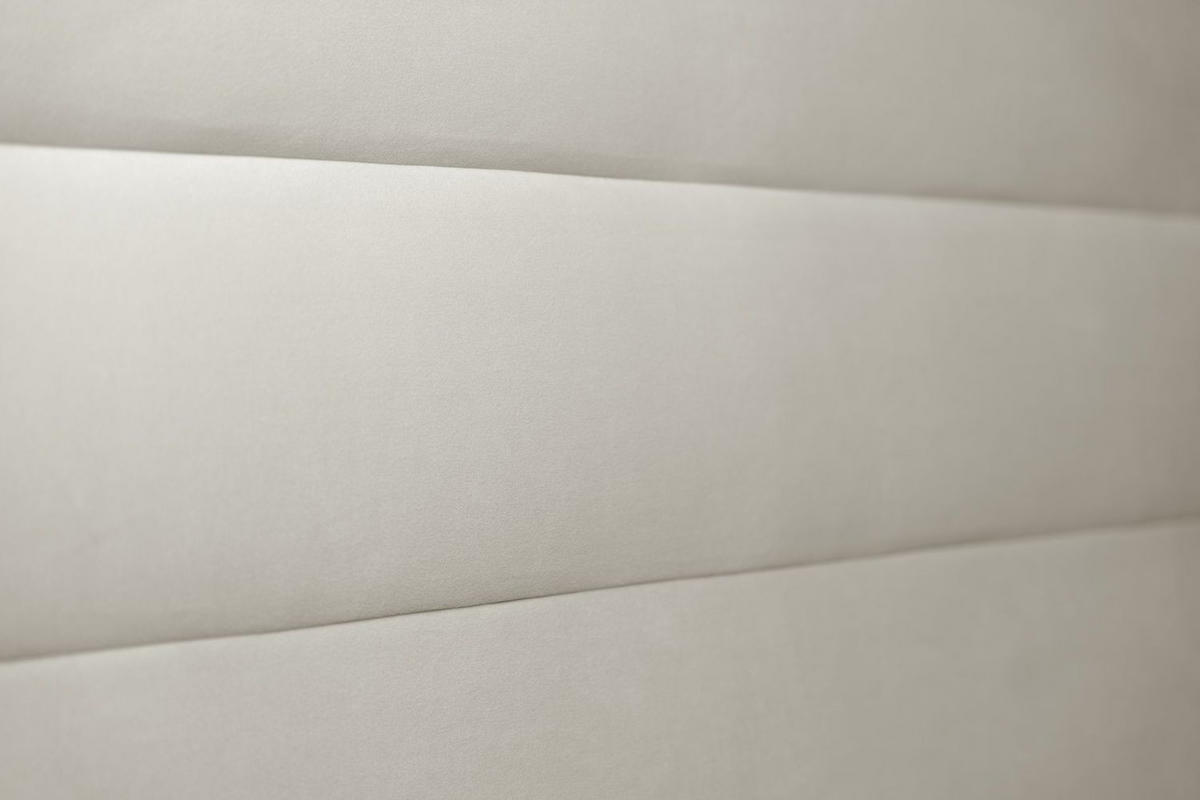 KOPFTEIL Modell Linien – Taupe Samtstoff 160 cm - Taupe/Beige, Holz (160/120/10cm) - Sommeil de Plomb
