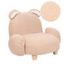 KINDERSESSEL Teddy-Optik beige Tierform Hase Kanna - Beige, Kunststoff/Textil (65/45/51cm) - Beliani
