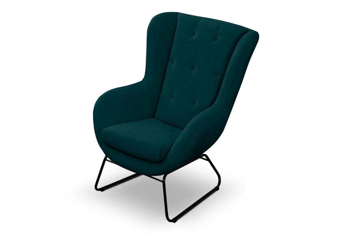 SESSEL Artemis In Kronos - Smaragdgrün, Holzwerkstoff/Textil (80/105/100cm) - Fun Möbel