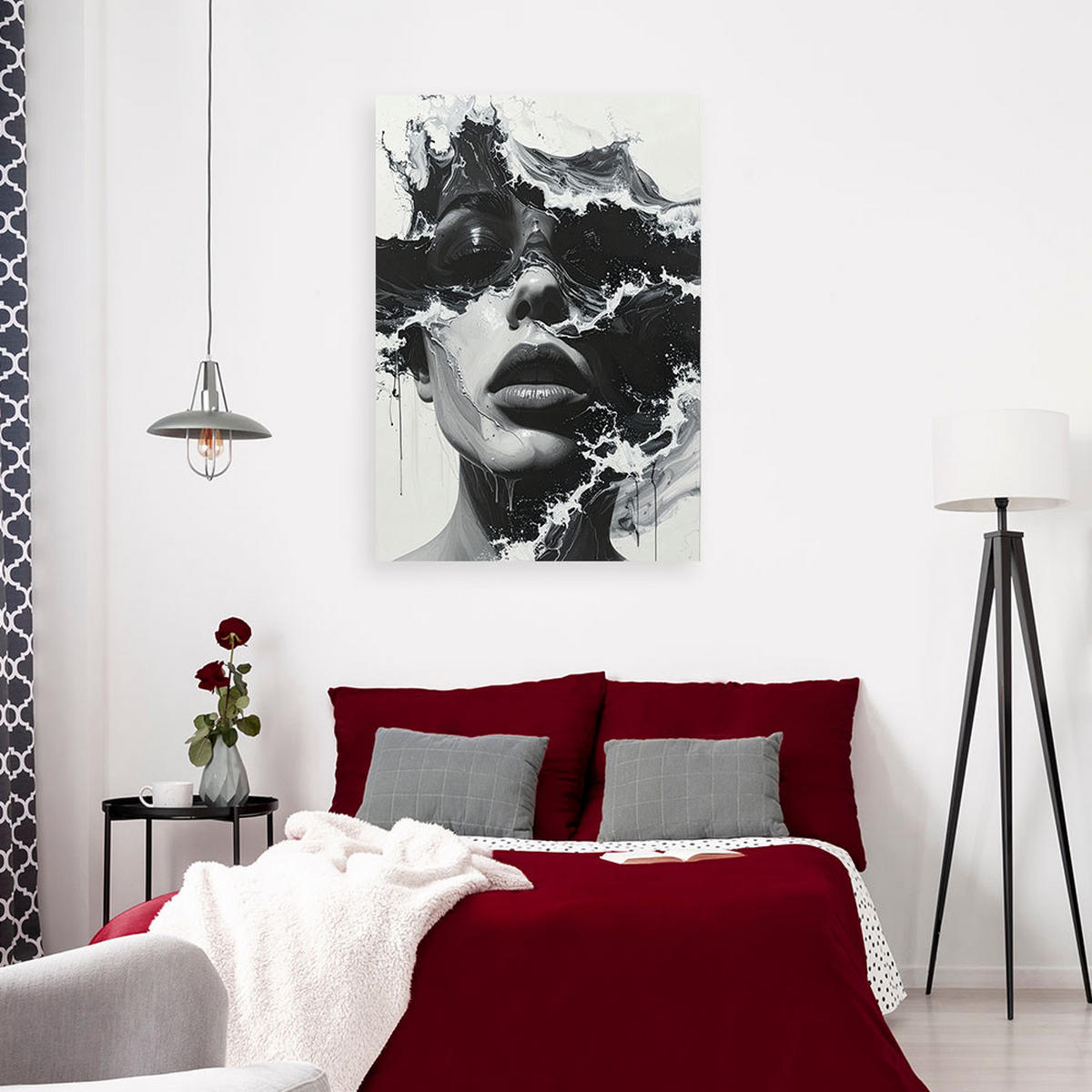 LEINWANDBILD Menschen & Charaktere 70x100cm - Schwarz, Textil (70/100cm) - Feeby