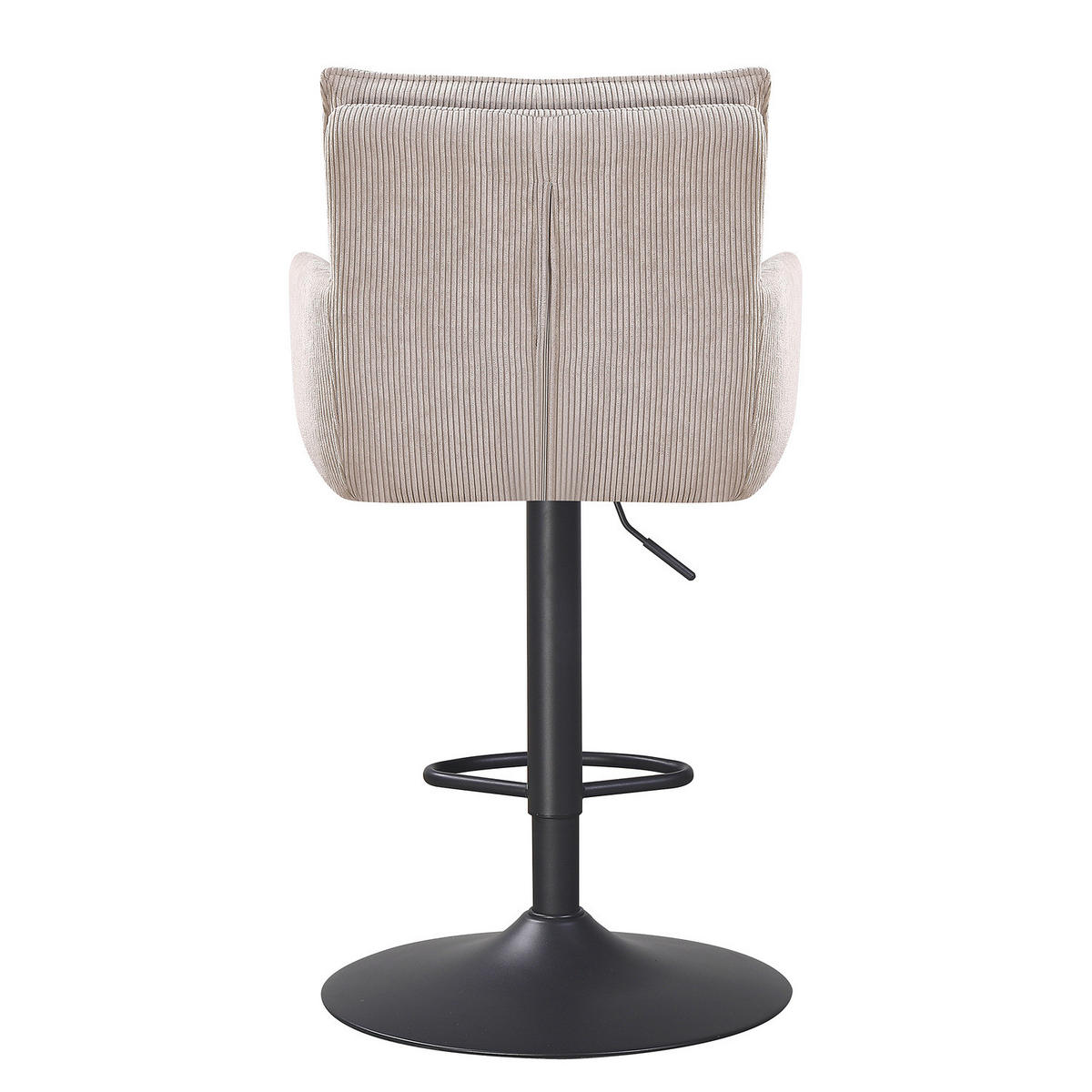 BARSTUHL - 2er-Set - Beige/Schwarz, Textil/Metall (56/100/57cm) - home24