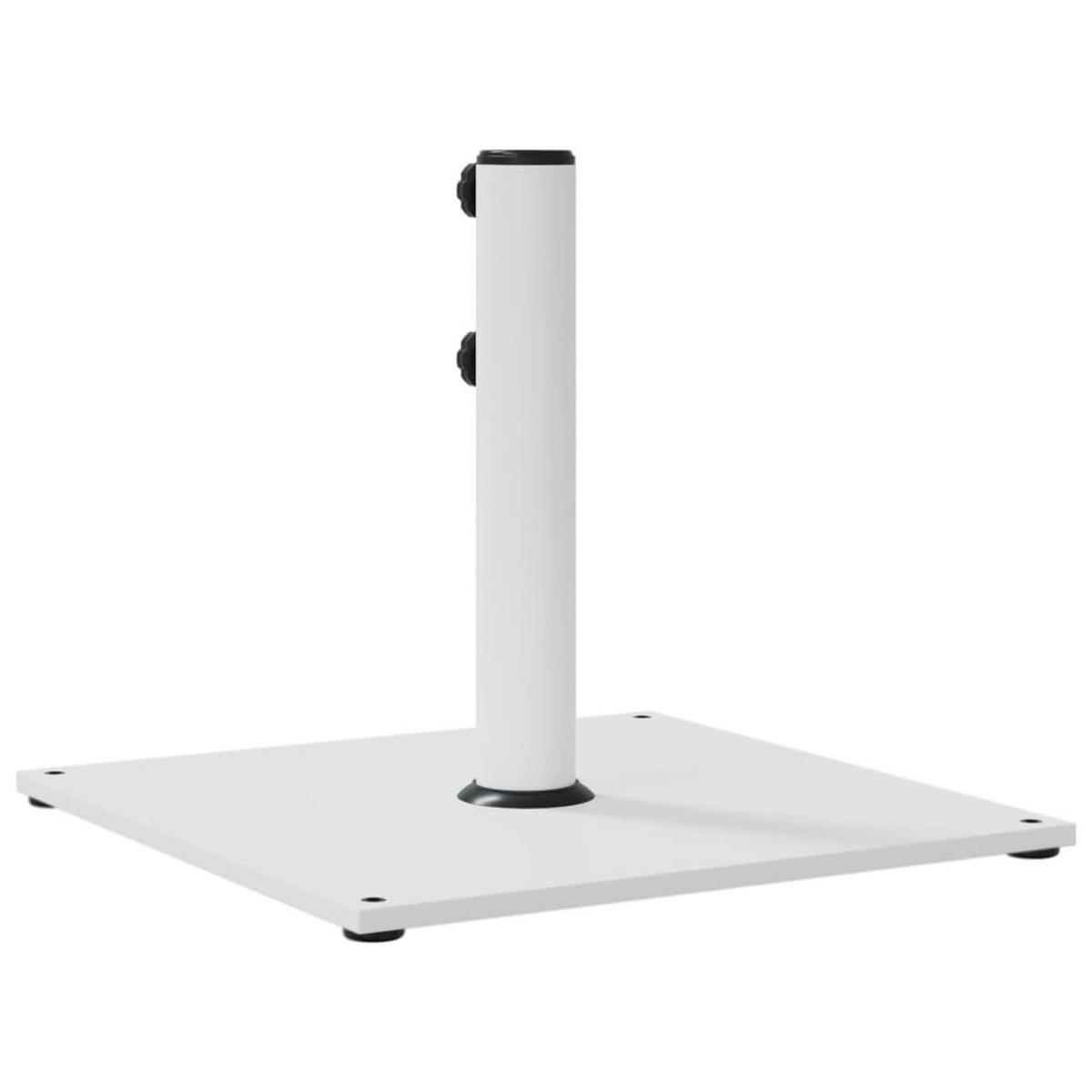 SONNENSCHIRMSTÄNDER Ø32/38/48 Mm Mast 17 Kg Quadratisch - Weiß, Metall (43/43cm) - vidaXL