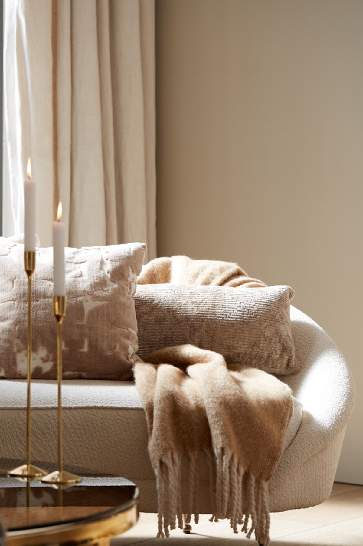 DEKOKISSEN Ruhla Braun 60/30/10 cm - Braun, Textil (30/60cm) - Light & Living