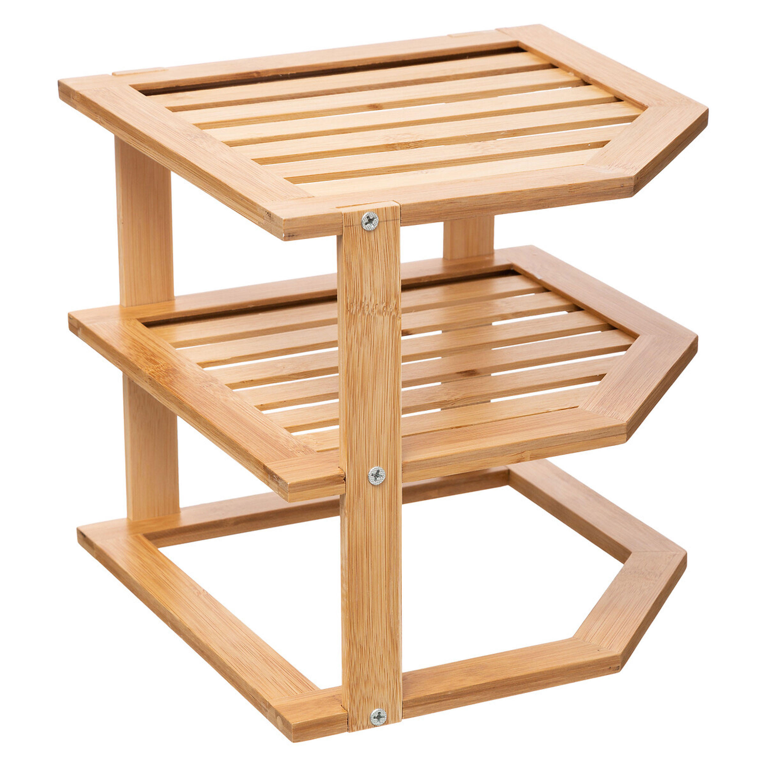 ECKREGAL mit 2 Ebenen, Bambus, 23 cm - Braun, Holz (23/25.4/25.4cm) - 5five Simply Smart