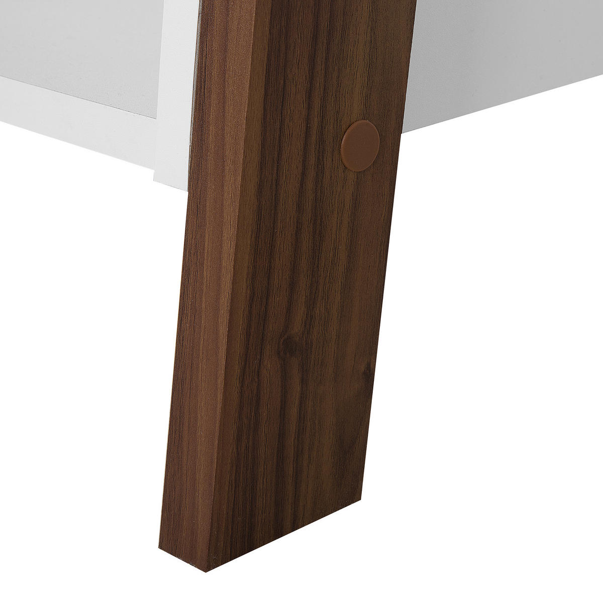 BÜCHERREGAL 5 Fächer Mobile Duo - Weiß, Holzwerkstoff (45/166/36cm) - Beliani