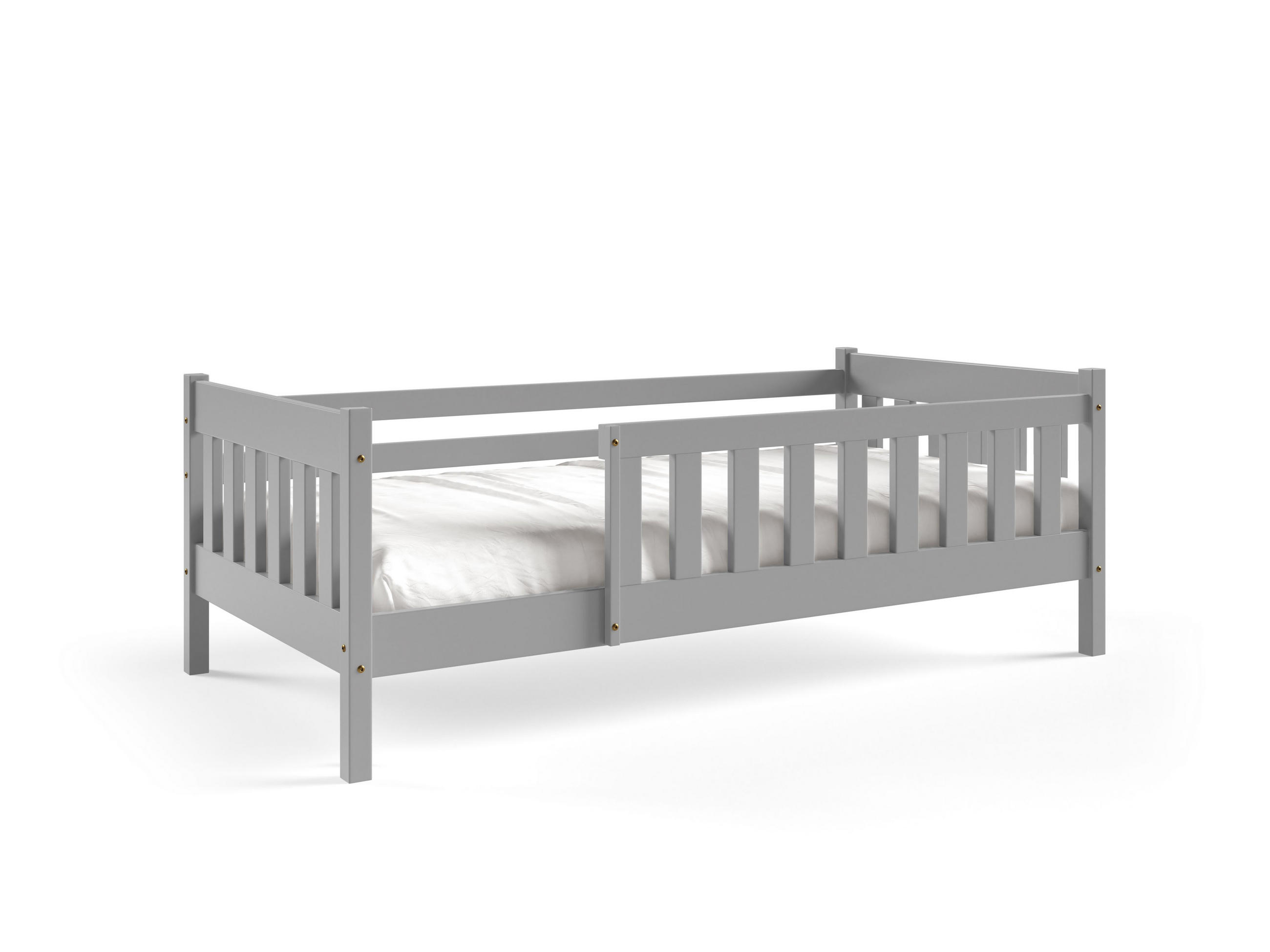 KINDERBETT ELSA 80x190 cm Hellgrau - Hellgrau, Holz (80/190cm) - MASSENO