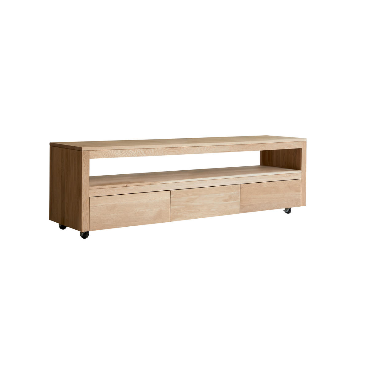 TV-SCHRANK Anoa Natur aus Eiche - Naturfarben, Holz (180/55/45cm) - Tikamoon
