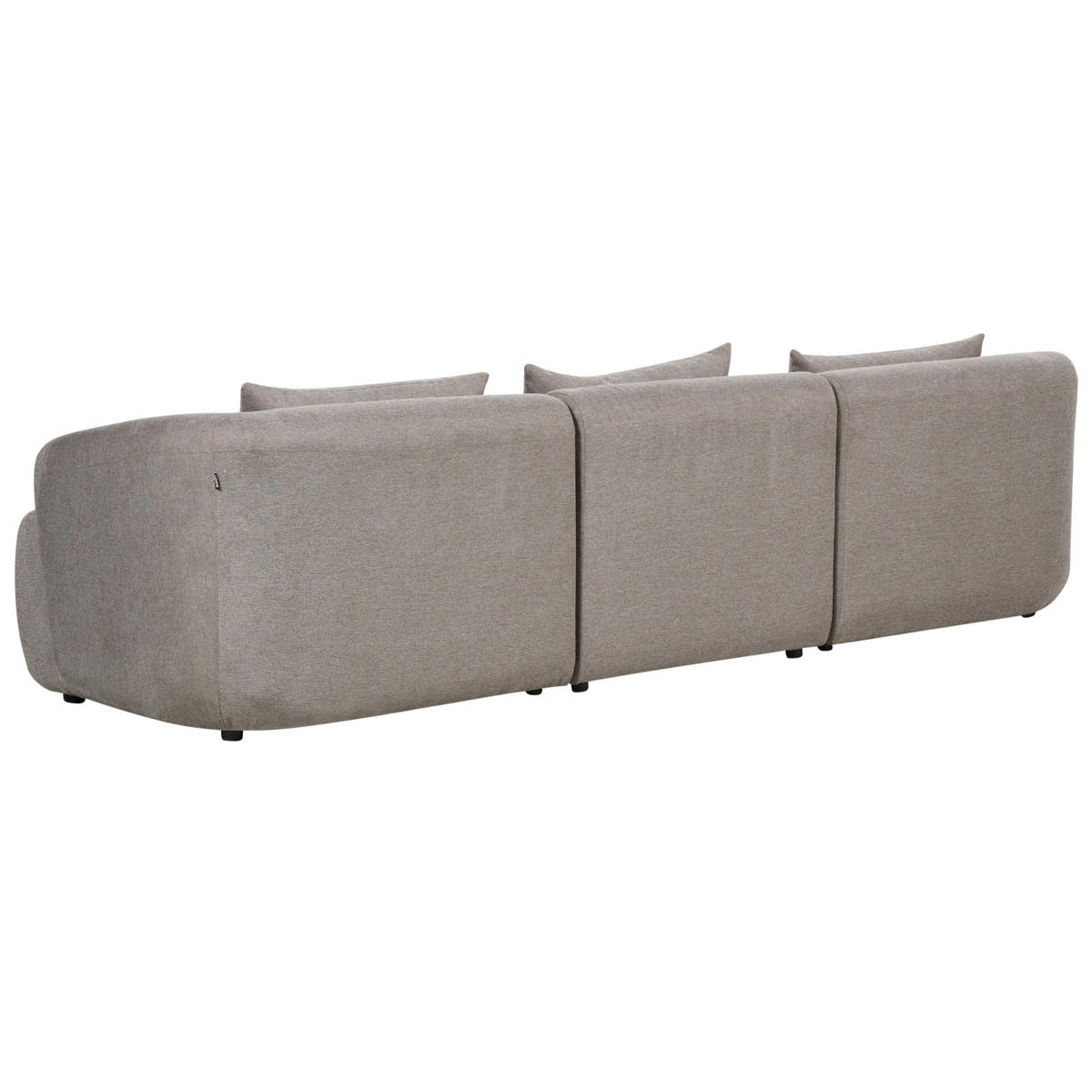 3-SITZER-ECKSOFA Stoff taupe linksseitig Svansele - Taupe, Textil (278/174cm) - Beliani