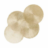 TISCHSET rund im 4er-Set, gold, 38 cm - Goldfarben, Kunststoff (38/38cm) - Homescapes