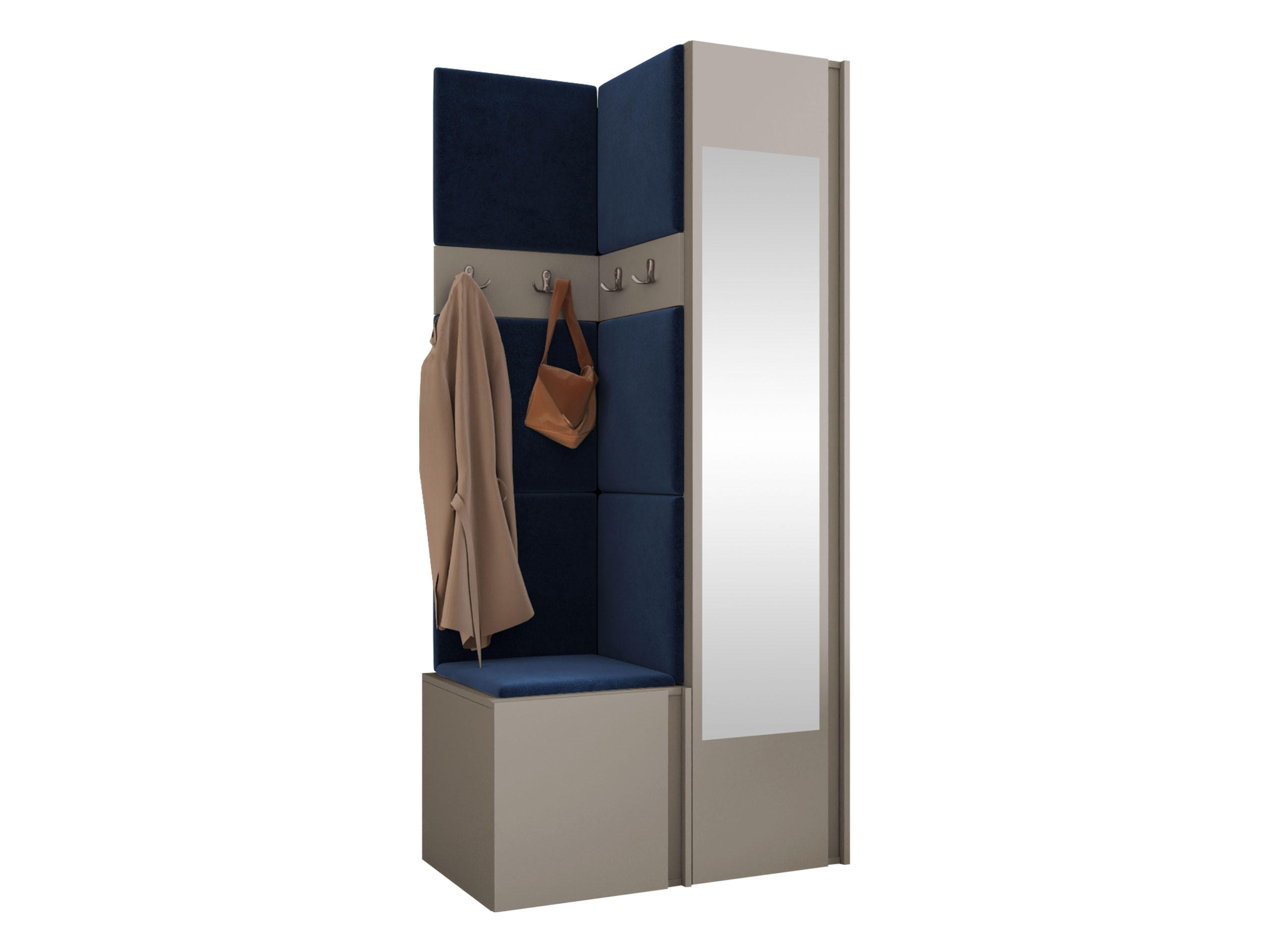 Mirjan24 Garderoben-Set Kaschmir, Blau 82x186x46 cm