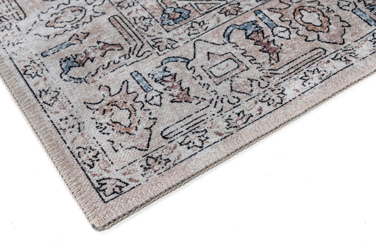 TEPPICH DUBAI hellgrau orientalisch 120/180 cm - Hellgrau, Textil (120/180cm) - Tapiso