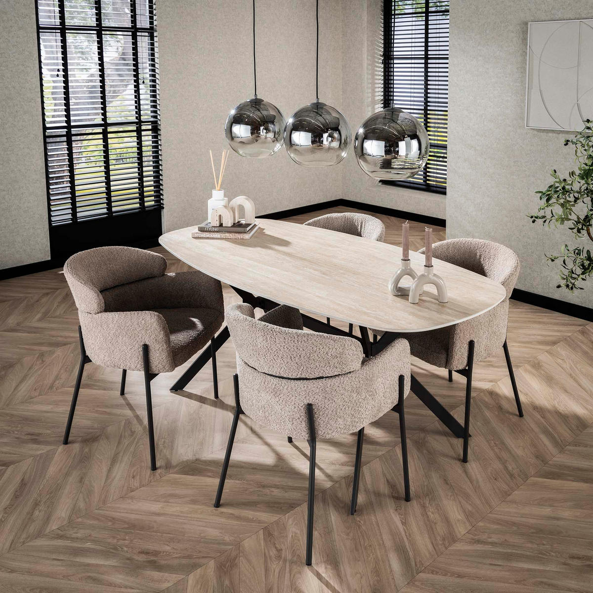 ESSTISCH Romano Beige 90/180/76 cm - Beige, Keramik (90/180/76cm) - Hoyz Collection