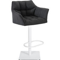BARHOCKER Stoff Dunkelgrau - Dunkelgrau/Weiß, Textil/Metall (64/88/45cm) - CLP