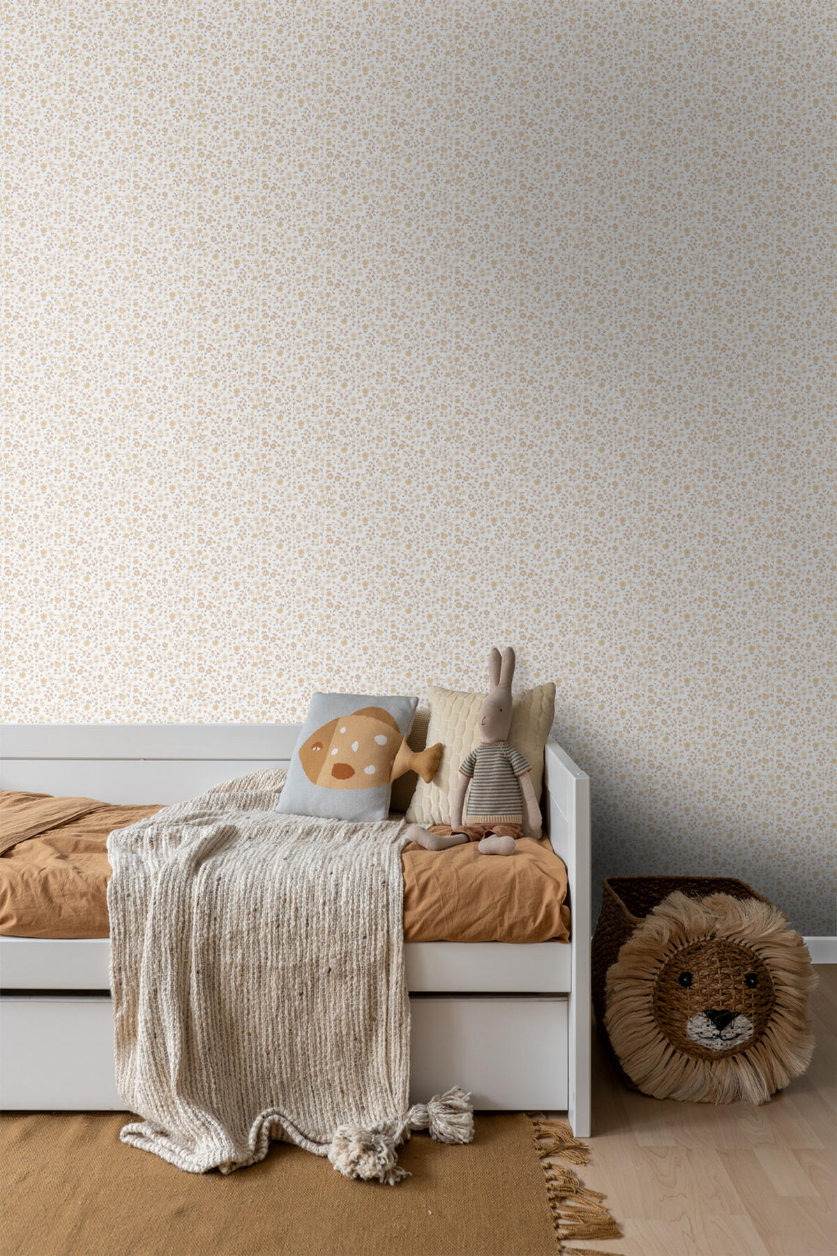 TAPETE Blumen 53 cm x 10.05 m - Beige, Papier (53/0.1cm) - ESTAhome