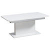 COUCHTISCH rechteckig Weiß Hochglanz 126/70/58 cm - Weiß Hochglanz, Holzwerkstoff (70/126/57cm) - designimpex